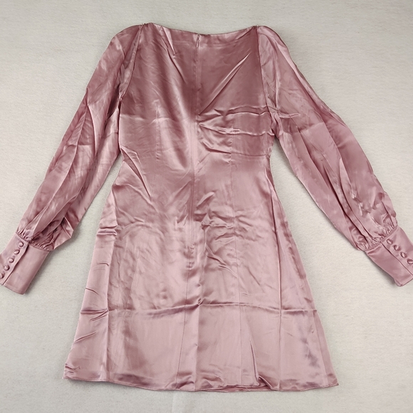Cinq A Sept Elegant Pink Satin Dress Size XS - Picture 5 of 6